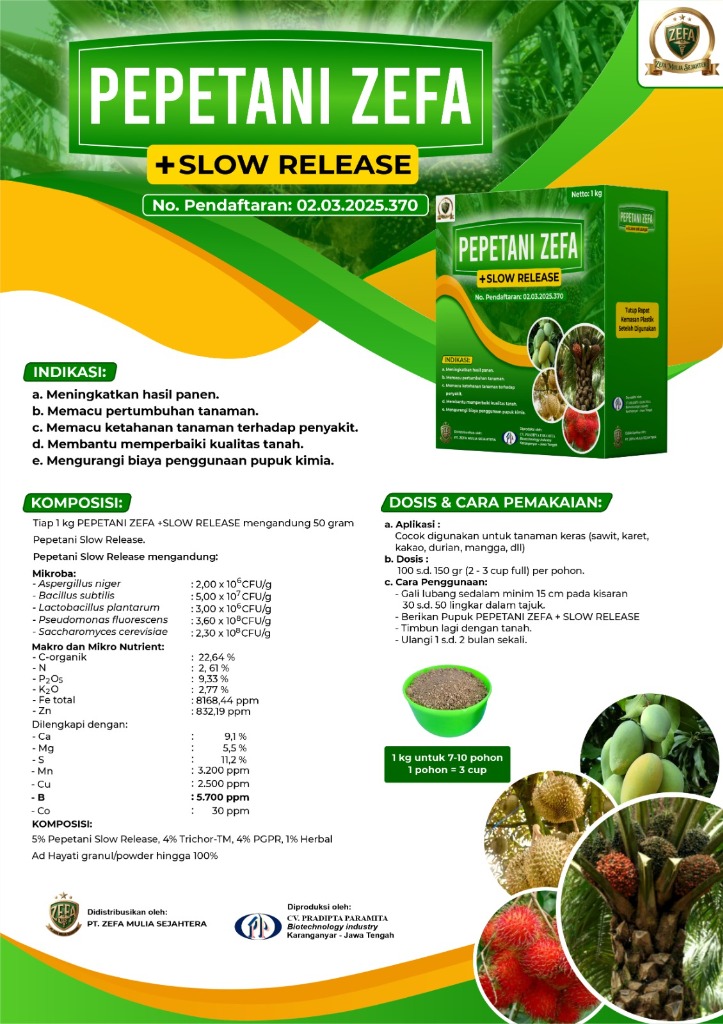 Brosur Resmi PEPETANI ZEFA Slow Release